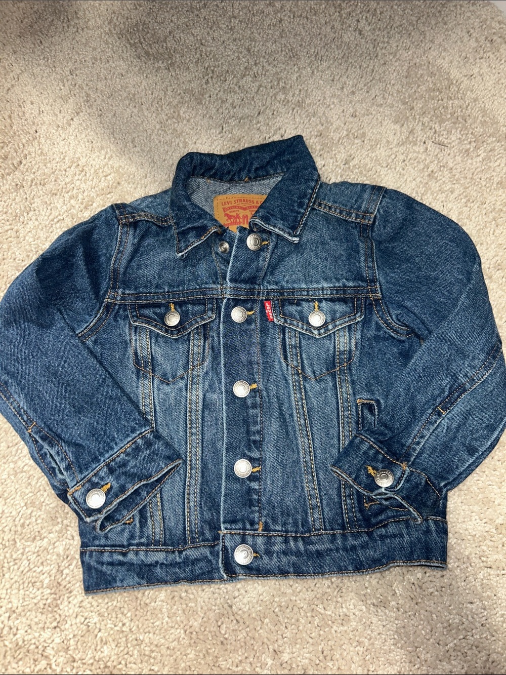 Levi's Kids Dark Blue Denim Trucker Jacket